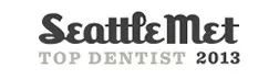 2013 Top Dentist Badge, Seattle Met