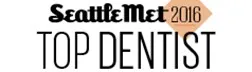 2016 Top Dentist Badge, Seattle Met
