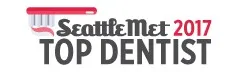 2017 Top Dentist Badge, Seattle Met