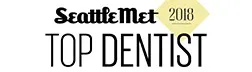 2018 Top Dentist Badge, Seattle Met