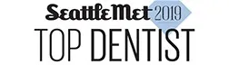 2019 Top Dentist Badge, Seattle Met