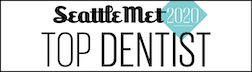 2020 Top Dentist Badge, Seattle Met